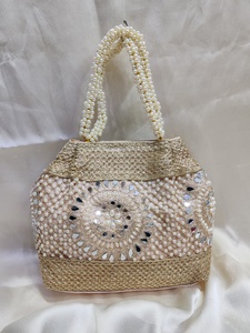 Bolso Potli de Lujo, Diseño Moderno y Bonito, Bordado con Cuentas, Hecho a Mano en India, para Bodas y Fiestas, con Doble Correa, Ligero - Product Image 6