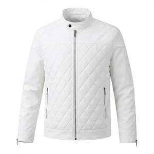 Men's <b>Quilted</b> Bomber <b>Jacket</b> Diamond <b>Pattern</b> Full Zip Lightweight Casual <b>Jacket</b> - Product Image 1