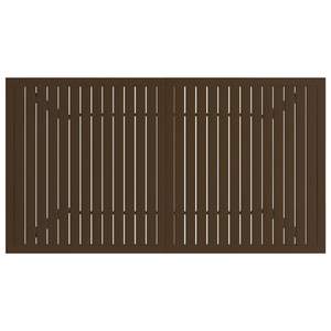 Grande table de jardin en acier durable, revêtement poudré brun, tables d'extérieur - Product Image 4