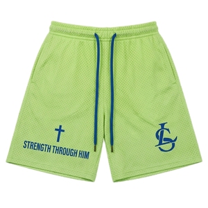 Trendy <b>Hip</b>-Hop American Unisex Mid Canvas Shorts Running Sports Casual Mesh Quick-Dry Basketball Drawstring Summer Training - Product Image 1