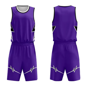 Tenues de basketball personnalisées à séchage rapide, antibactériennes et anti-transpiration, avec nom d'équipe imprimé - Product Image 2