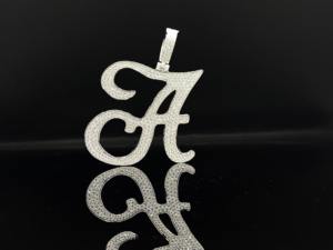 Pendentif Hip Hop Ice Orbit personnalisé en acier inoxydable avec diamants glacés - Product Image 1