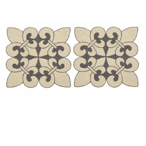 Napperons perlés en verre carrés faits à la main tapis de Table perlés en verre moderne tapis de Table ronde pour la décoration de salon de Table à manger - Product Image 1