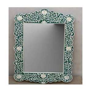 Vente directe usine – Miroir mural de luxe moderne avec incrustations en os, cadre de haute qualité, miroir décoratif pour salle de bain - Product Image 1