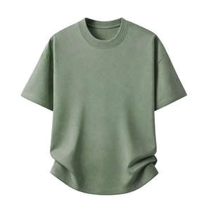 Camiseta Negra Extra Grande de Algodón para Hombre, Manga Corta, Cuello Redondo, Estilo Casual, Color Sólido, Tejido Jersey, Corte Holgado - Product Image 4