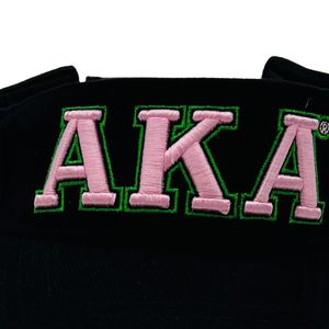หมวกแก๊ปปักตัวอักษร AKA สีดำ หมวกปีกโค้งปักตัวอักษร AKA หมวกกันแดดแบบปรับได้ หมวกสวมศีรษะสำหรับกีฬากลางแจ้งแบบลำลอง - Product Image 3