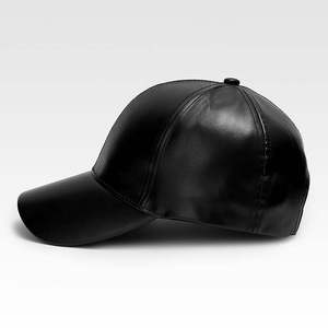 Gorra de Béisbol de Cuero Negra Unisex, Ajustable, Estilo Casual, para las Cuatro Estaciones - Product Image 4
