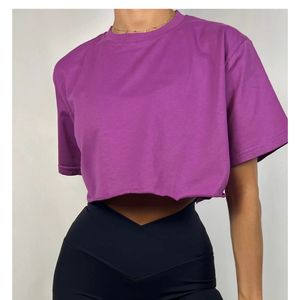 T-shirts courts d'été pour femmes en gros, respirants, en toile écologique, à manches courtes, avec service de personnalisation du logo - Product Image 1