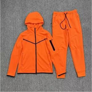 Luxury Men's Tech Fleece Tracksuit <b>Zip</b> Hoodie Jogger Set Performance Sportswear OEM Private Label Streetwear Wholesale Apparel - Product Image 4