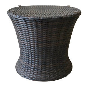 Ensemble de sièges de patio en osier moderne - Résistant aux intempéries, aux UV et à la décoloration, avec table d'appoint en forme de sablier pour jardin, véranda, terrasse - Product Image 5
