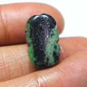 Pierre précieuse naturelle Zoisite rubis sculptée en cabochon, pierre brute lisse faite à la main, fournisseur grossiste pour la bijouterie - Product Image 3