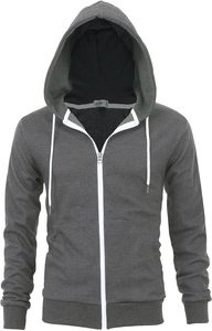 Sweat-shirt à capuche d'hiver athlétique haut de gamme pour hommes, col montant, en molleton de coton - Product Image 4
