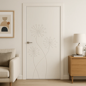 Durable Solid Composite Wood <b>Interior</b> <b>Door</b> Frame Vietnam Supplier Modern Design Painted PVC Melamine WPC Bedroom Villa Finished - Product Image 2