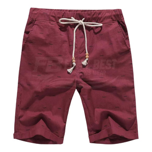 Shorts de sport d'été pour hommes tendance, 100 % coton écologique, décontractés, taille élastique, en toile tricotée, couleurs variées - Product Image 6