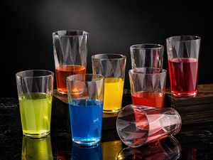 Twister <b>Glasses</b> <b>Plastic</b> 300ml Unbreakable Premium Quality Unisex Hand Wash Only Pack of 6 - Product Image 3