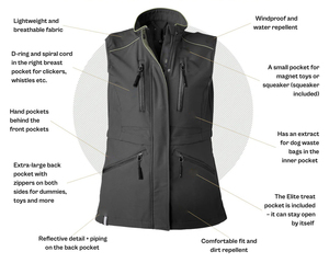 เสื้อกั๊กซอฟต์เชลล์สำหรับงานหนัก, เสื้อกั๊กไร้แขนแบบมีกระเป๋าหลายช่องพร้อมแผ่นกันลม, ชุดทำงานกันน้ำสำหรับกิจกรรมกลางแจ้ง - Product Image 5