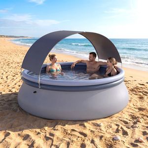 Piscina Gonfiabile per Bambini in PVC da Esterno con Tettoia Parasole, Forma Personalizzabile - Product Image 2