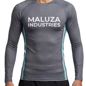 Custom Logo Short Rash Guard Swimwear Unisex Quick Dry Breathable UPF 50+ <b>Compression</b> Shirts BJJ MMA Grappling Eco-Friendly 100% - Product Image 3