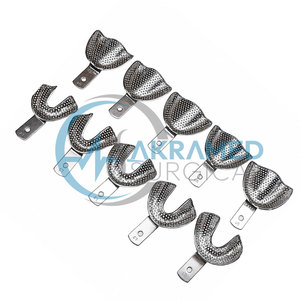 Juego Premium de 10 Bandejas de Impresión Dental de Acero Inoxidable Perforadas y Autoclavables, Soporte para Dientes, Kit de Instrumentos Quirúrgicos para Dentistas - Product Image 1