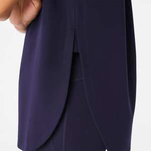 Blusa Médica Azul Marino para Mujer, Cuello Mandarín, Manga Corta, Uniforme Sanitario Ligero, Ropa de Trabajo para Enfermería, OEM ODM - Product Image 4