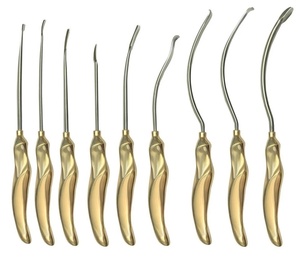 ชุดเครื่องมือผ่าตัดแบบยก Nopa Inspired Surgical Dissectors Elevators 9 ชิ้น ด้ามจับสีทอง สำหรับศัลยกรรมตกแต่งใบหน้า ได้รับการรับรองระดับ Class II - Product Image 3
