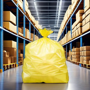 Vente en gros de sacs à ordures personnalisés en PE noir imprimé biodégradable rouleau de sac poubelle ménager imprimé personnalisé Bolsas de Basura en noir - Product Image 5