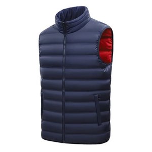 Veste oversize pour hommes, gilet fin, vêtements en coton à col, motif rayé, doublure en polyester, veste décontractée pour hommes, saison d'automne - Product Image 5
