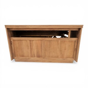 Muebles de Baño de Madera de Teca Natural Sólida de Primera Calidad, Mueble de Madera Maciza Hecho a Mano con Estantes de Almacenamiento Diagonales Únicos y Cajón - Product Image 3