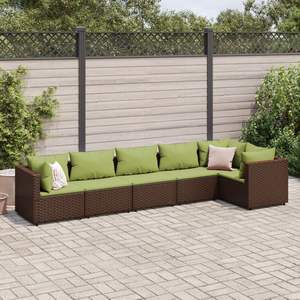 Set Lounge da Esterno Marrone per Giardino - Collezione Arredamento Outdoor - Product Image 1