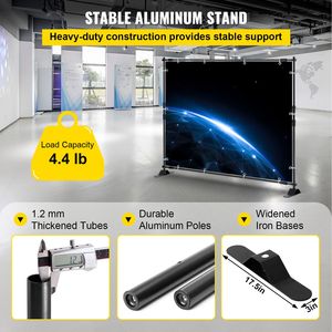 "Adjustable 10x8ft Backdrop Banner Stand for Trade Shows Exhibitors & Photo Booths-Step <b>Repeat</b> Flags (Polyester)" - Product Image 3