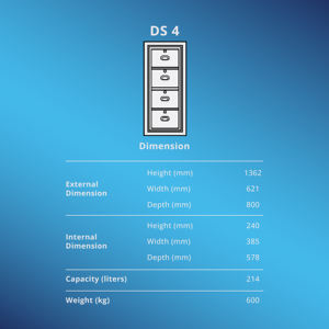 Caja Fuerte para Documentos de Alta Seguridad, Estilo Bóveda, para Documentos de Oficina, Construcción de Acero Ignífugo - Product Image 4