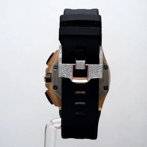 Reloj de Lujo para Hombre, Edición Limitada, Estilo Hip Hop Vintage, con Correa Negra, Reloj de Cuarzo de Diseñador, Reloj de Moda RM con Moissanita - Product Image 5