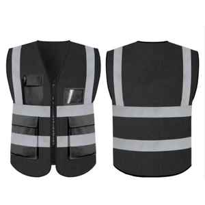 Chaleco de Seguridad de Alta Visibilidad con Logotipo Personalizado, Bolsillos Reflectantes, Algodón Unisex, No Tóxico, Ropa de Trabajo Industrial de Alta Visibilidad para Construcción - Product Image 5