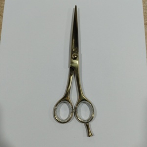 Ciseaux de barbier dorés 6,5 pouces en acier inoxydable, écologiques, réutilisables pour la coupe de cheveux, utilisation en salon et spa, haute qualité - Product Image 4