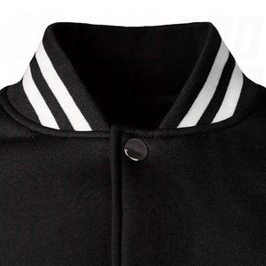 Veste de baseball formelle pour homme, col montant, coupe slim, logo personnalisé, haute qualité, automne, couleur contrastée, en polaire - Product Image 4