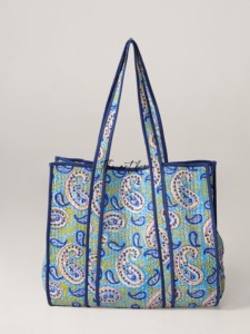 OEM Assorted Paisley Quilted Cotton Tote <b>Bag</b> - Eco-Friendly Boho <b>Reusable</b> Shopper Handbag - Product Image 2