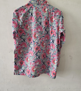 Conjunto de Pijama de Dos Piezas para Mujer, Estampado a Mano, 100% Algodón Premium Transpirable, Elegante Cuello Camisero, Mangas Largas - Product Image 4