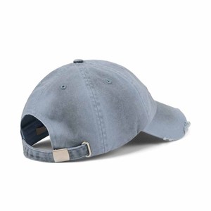 Unisex Baseball Cap 6-Panel Distressed Ripped Design Washed Cotton Casual Hat Spring Summer Adjustable Fit - Product Image 4