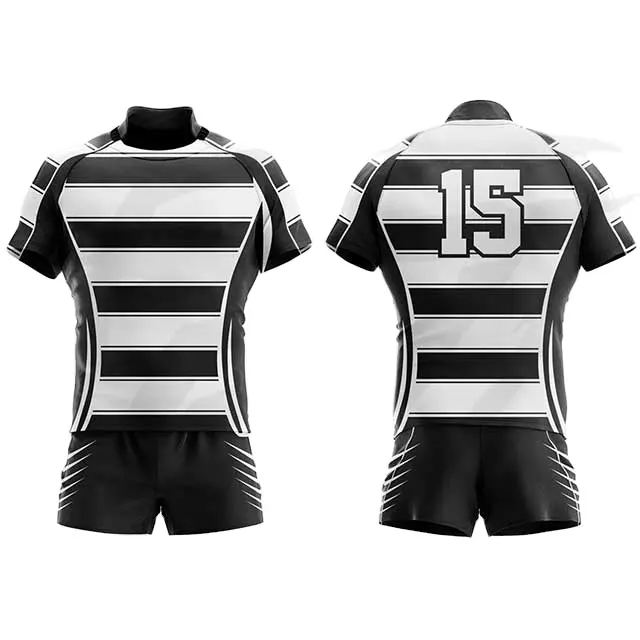 Homens Rugby Uniforme Sublimated Design Homens Rugby Jersey Sublimação Impresso Poliéster Tecido Rugby tshirt Liga Uniforme 2023