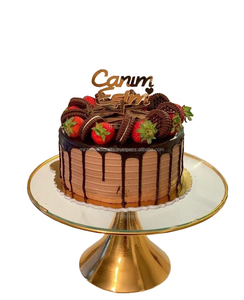 ยืนขนมยืนคัพเค้กสำหรับงานแต่งงานฉลองวันเกิดยืนเค้กหินอ่อนสีขาวและสีทองพร้อมฐานโลหะออกแบบทางเรขาคณิต - Product Image 5