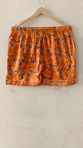 Ensemble pyjama d'hiver 2 pièces en coton imprimé floqué de qualité supérieure pour femme, motif floral pêche artisanal, écologique et respirant, à manches courtes - Product Image 2