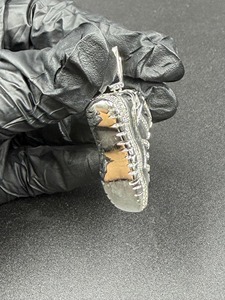 Colgante de Zapatilla con Moissanita, Plata 925, Aleación de Zinc, Cristal y Diamantes de Imitación, Engaste en Canal, Joyería Unisex para Regalo - Product Image 6