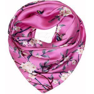 Low MOQ Women's <b>Square</b> <b>Scarf</b> New Design Wholesale Fashionable 100% <b>Silk</b> Material Custom Color Elegant Floral Pattern High - Product Image 5