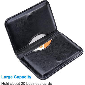 Professional PU Leather Business <b>Card</b> Holder with Magnetic Closure Slim Large Capacity Credit <b>Card</b> Case Vintage Name <b>Card</b> - Product Image 2