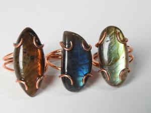 Anillo de Labradorita - Joyería de Piedra Natural con Envoltura de Alambre Multifuego - Regalo para Ella - Estilo Casual/Deportivo - Un Solo Tipo - Suministros al por Mayor - Product Image 2