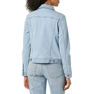 Dernières tendances - Veste en jean longue extensible personnalisée pour femmes - Veste en jean en coton pour l'hiver - Fabricant OEM - Veste en jean grande taille - Product Image 4