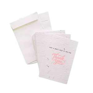 Eco-Friendly Plantable Seed Cards Customizable Logo Printing Biodegradable Labels Visible Seeds 'Thank You' - Product Image 1