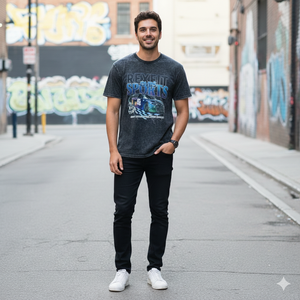 Camisetas unisex con lavado ácido, logotipo personalizado con serigrafía, fabricante de prendas de alta calidad, camisetas de manga corta con el mejor material. - Product Image 3