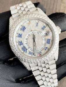 Reloj de Lujo para Hombre, con Moissanita, Cuarzo Analógico, Acero, 41MM, Resistente al Agua 3BAR, Estilo Hip Hop - Product Image 2