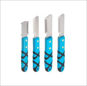 Nuevo Juego de 3 Cuchillos para Pelar Mascotas, Herramientas Profesionales para Peluquería Canina, para Pelar el Pelo a Mano - Product Image 1